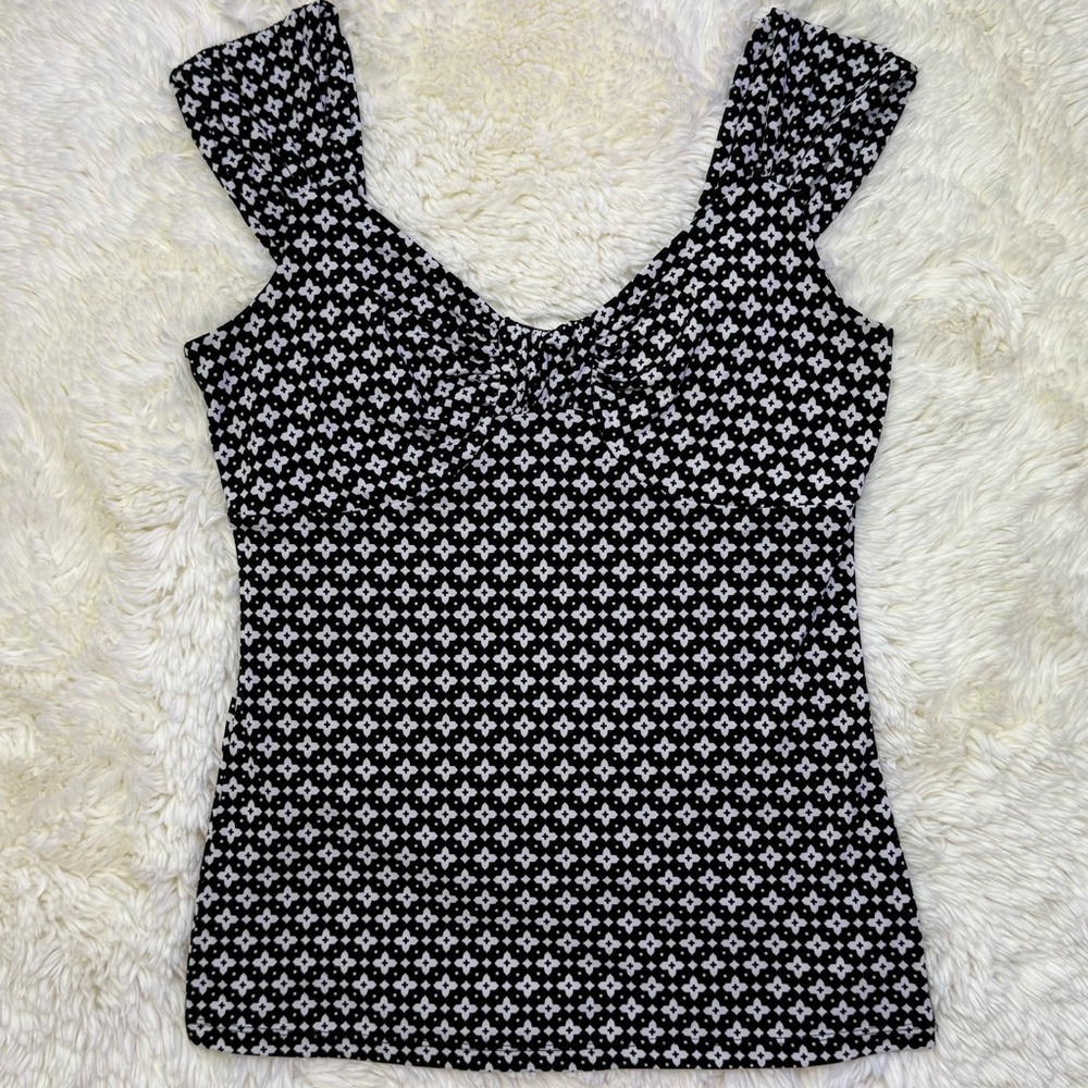 WHBM Floral/Geometric Print Sleeveless